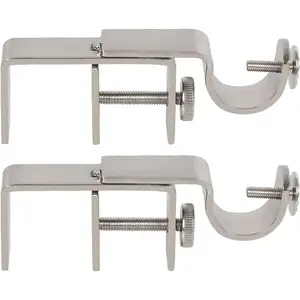 Outside Mounted Blinds Curtain Rod Bracket (Only Fit for 1.3-2 inches Rectangle Headrail) No Drill No Tools Required