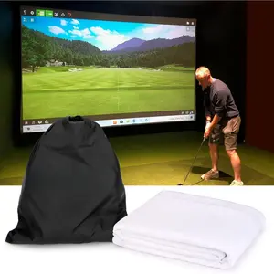 Golf Simulator Impact Screen: 7mm Thickened Golf Impact Screen for Indoor//Garage  - Ultra Clear 10ft Impact Screen with 32 count Grommets Holes, 5 Size Options