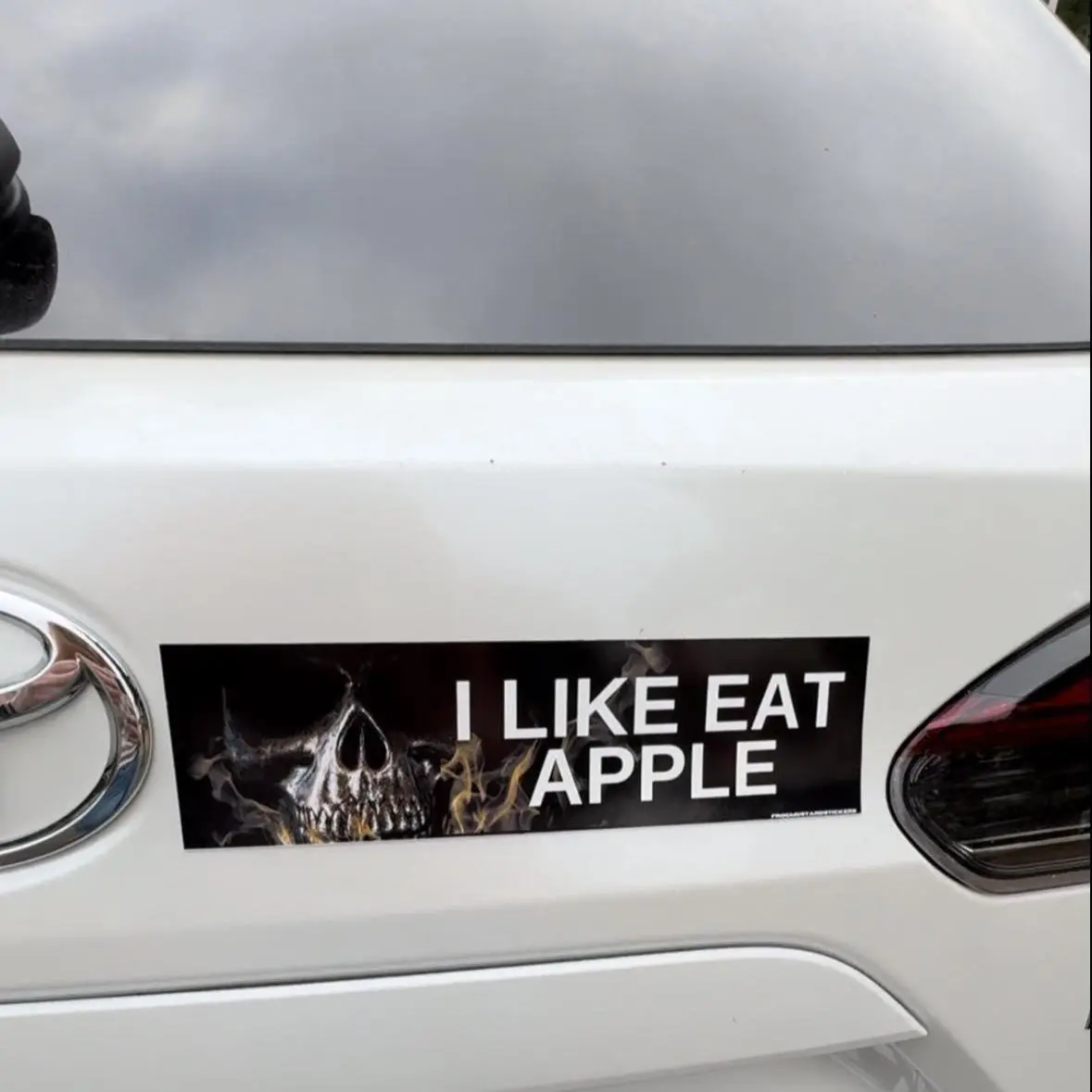 I like Eat Apple Bumper Sticker or Magnet | Weatherproof Vinyl