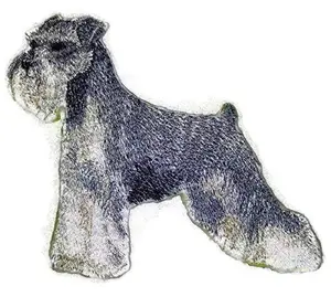 Amazing Custom Dog Portraits [Schnauzer] Embroidered Iron On/Sew Patch (5.5" x 4")[Made in USA]