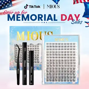Mious N-001 With DIY Eyelashes Extension Kit Bond and Seal Eyelash Glue and Lash Remover Beginner Friendly Individual Lashes Waterproof and Long lasting Makeup For Girl  lash clusters kit waterproof lash clusters Cosmetic lashes clusters