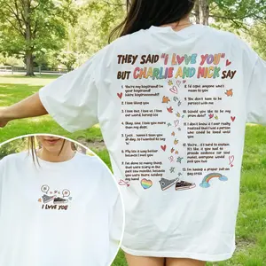 I Love You Charlie And Nick Shirt, Heartstopper Shirt, Kit Connor Shirt, Charlie Spring Tee, Nick Nelson Tee, LGBT Movie Cotton Graphic Tee Classic