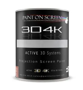 3D4K Projection Screen Paint - Designed for modern projectors with 4k resolution and active 3D.