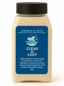 Sprinkle & Spice Clean & Cozy Carpet Refresher for Fresh Laundry Scent on Carpets and Upholstery