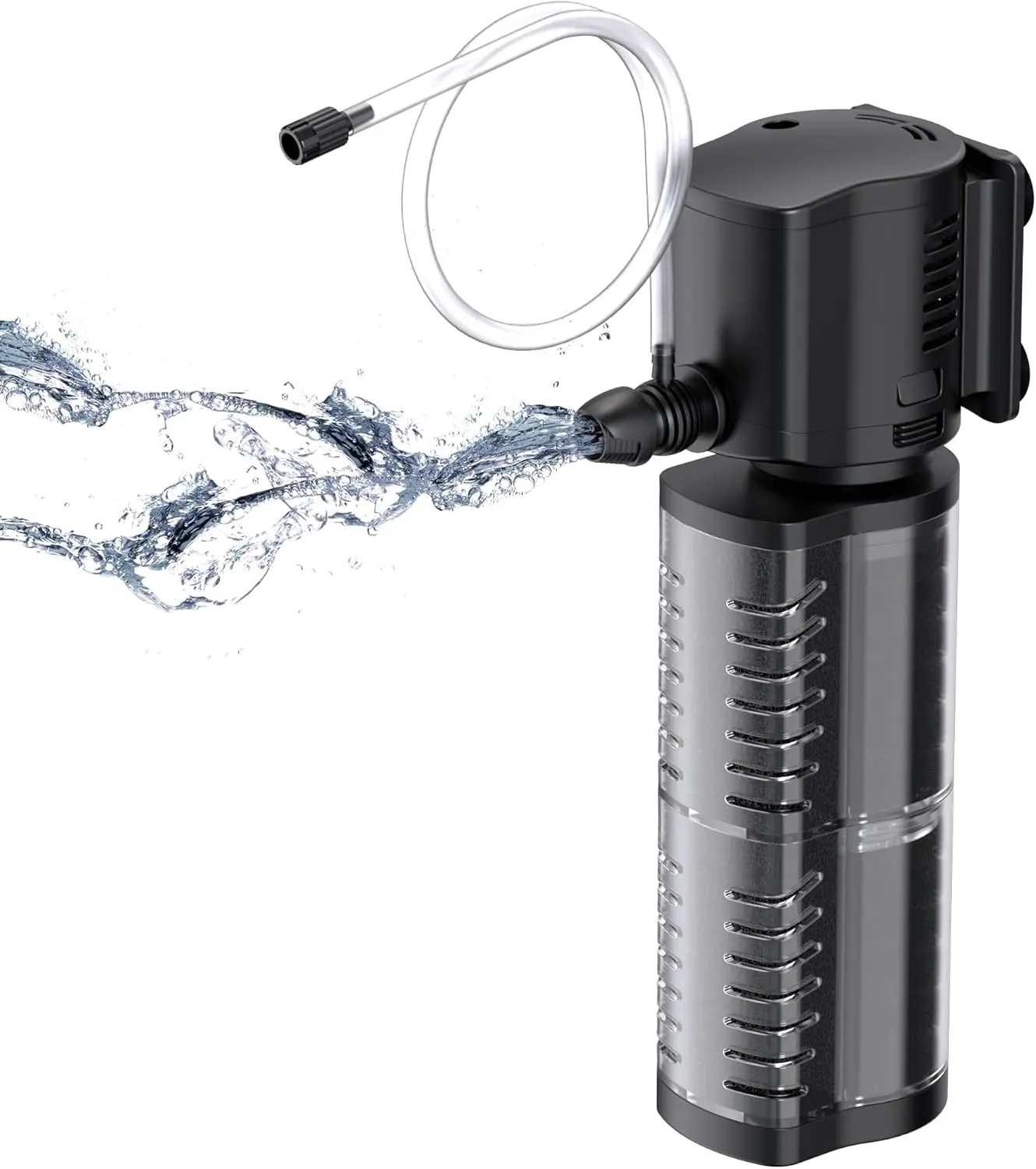 FREESEA Aquarium Fish Tank Filter: 14W 260GPH Internal Power Filter 3-Stage Filtration for 35-75 Gallon Saltwater Betta Turtle Tanks Aquarium Bio Sponge Filter Trio submersible power Low-Level Quiet Submersible UV