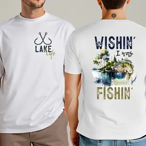 Fishing Shirt, Wishin I Was Fishin, Lake Life, Gone Fishin' Shirt, Biggest Catch Shirt, Reel, Tackle, Fish Shirt, Nautical, Fishing Rods