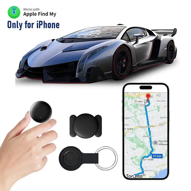 GPS Tracker for Car,Mini Trackers Device with Weatherproof Magnetic Case-No Monthly Fee-Best Hidden GPS Trackers,Anti-lost Device,Works with Apple Fin