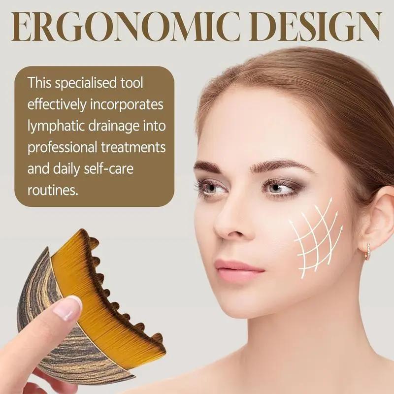 New Lymphatic Contour Face Brush, Dry Brushing FaceBrush, Massager for Face, Chin & Jawline Sculpting,Ergonomically Designed to Fit The Skin Precisely and RelieveFatigue