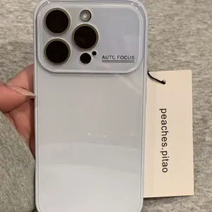 Candy Macaron Series – Skin-Feel Crystal Clear Case for iPhone 17, 16, 15, 14, 13 Pro Max – Soft TPU Bumper + Hard PC Back – Full Lens Coverage – Cute, Minimalist, Pink & White