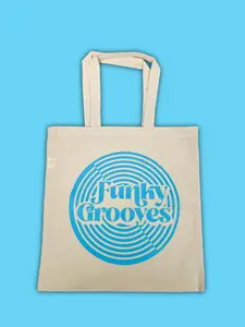 Funky Grooves Canvas Record Bag — Turquoise Edition