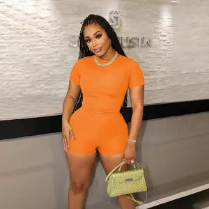 USBOUTIQUE CHIC Women's Stretchy 2 Piece Lounge Set High Waist Short Sleeve Top & Breathable Pants Casual Everyday Outfit - Clothes