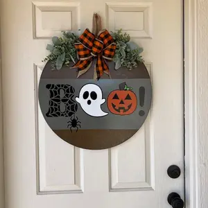 Halloween Front Door Decor, Halloween Wreath, Halloween Decor