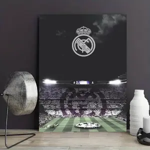 1 piece/set of frameless canvas painting print poster, classic realistic landscape art, Bernabéu Stadium, perfect gift for football culture lovers, ideal gift for bedroom, living room, kitchen, dormitory corridor, mural, wall decoration, room decoration