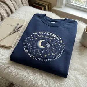 Embroidered Orbiter Lyrics Sweatshirt, Noah Astronaut hoodie , Astronaut Moon Sweatshirt, Celestial Space Shirt, The Great Divide tour