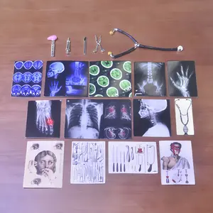 1:6 scale replica surgical instruments and medical posters, excellent items for stress-relieving collection by adults, creative set-up tools for dollhouse clinics, unique miniature model collectible sets