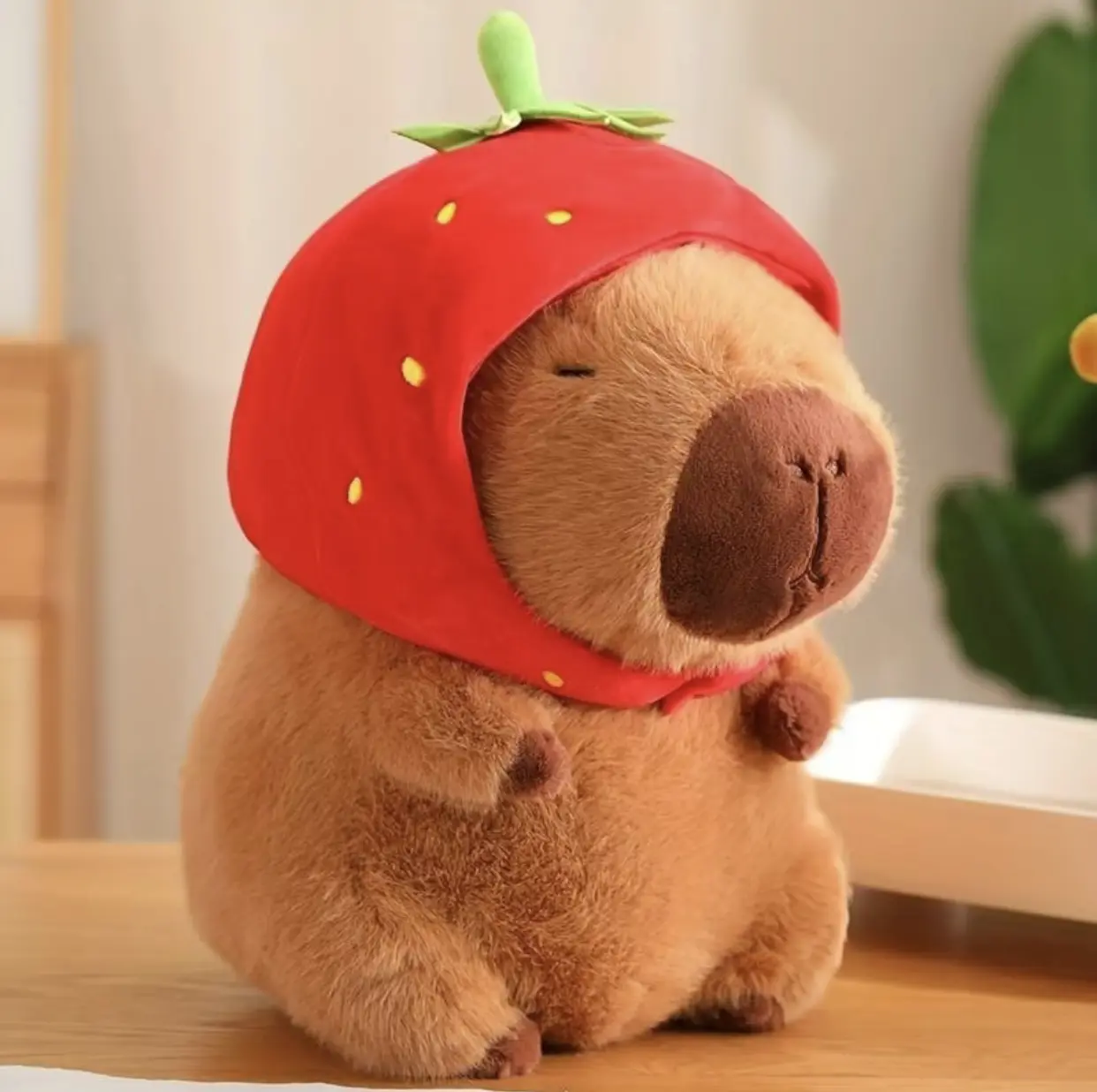 Cute Capybara Plush with Turtle Backpack Kawaii Stuffed Animal Soft Cuddly Plush Toy Birthday Gift for Kids Boys Girls Super Soft Fluffy