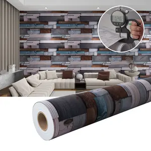 1 Roll Vintage Brick Pattern Wallpaper – Self-Adhesive Brick Wall Décor Sticker for Walls, Easy to Remove, Durable Vinyl Material, Waterproof, Realistic Textured Design, Perfect for Home Décor and Wall Decoration