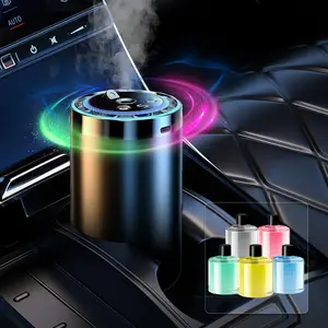 Car aromatherapy machine, aromatic humidifier, dynamic light show and starry sky top mode, natural French essential oils/perfumes, adjustable fragrance concentration, eliminate odors in the car, car perfume, car fragrance