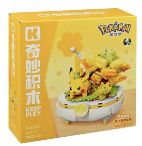 Keeppley K20243 Pikachu Bonsai Jewel Flower Building Blocks Toy Set Pokemon