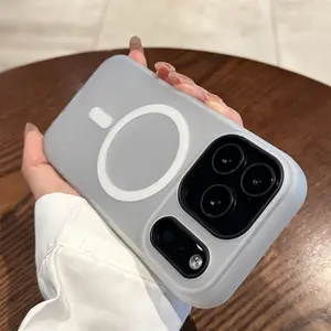 2-In-1 Magnetic Phone Case - Luxury Candy-Colored Frosted Soft Shell, Shockproof Cover, Magnetic Wireless Charging Support for iPhone 17 Pro Max, 16, 15, 14, 13, 12, 11 Pro Max Plus