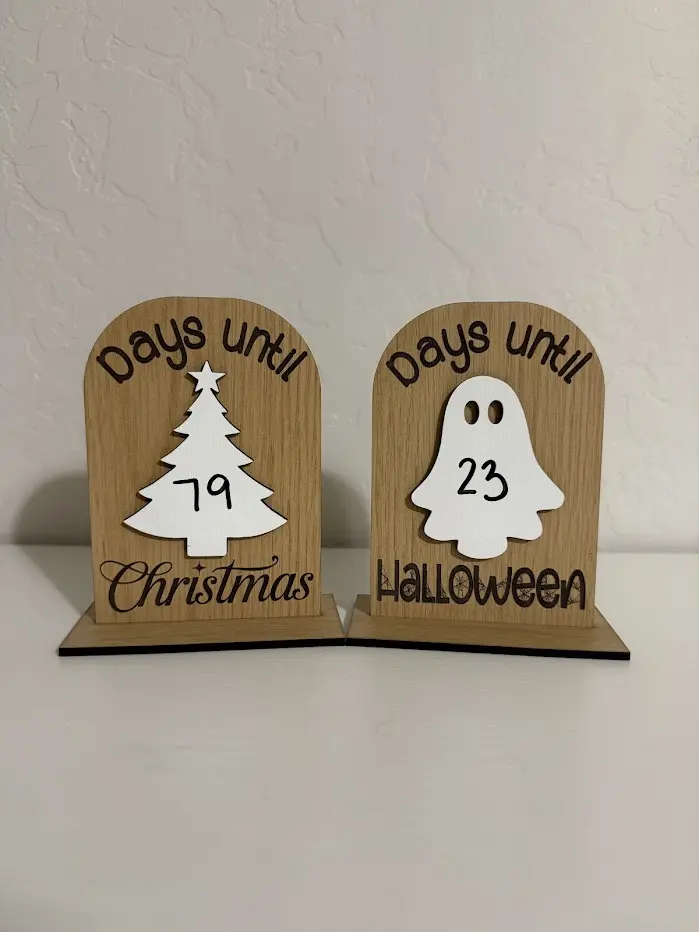 Christmas AND Halloween Countdown Counter, Double Sided, Dry Erase, Halloween Decor, Days Until Halloween, Christmas Decor, Days Until Christmas