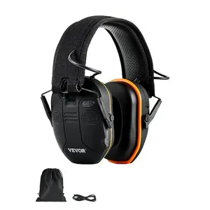 VEVOR Safety Earmuffs, Electronic Ear Muffs with 5.3 Bluetooth Technology and Sound Amplification, Noise Reduction Headphone NRR23dB, Hearing Protection Earmuffs for Shooting, Lawn Mowing and
