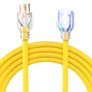TOOLIOM 30 Amp Generator Cord, L5-30P/L5-30R Generator Extension Cord, UL Listed 125V 3750W 10 AWG SJTW with Lighted Power Indicator (25FT/40FT)