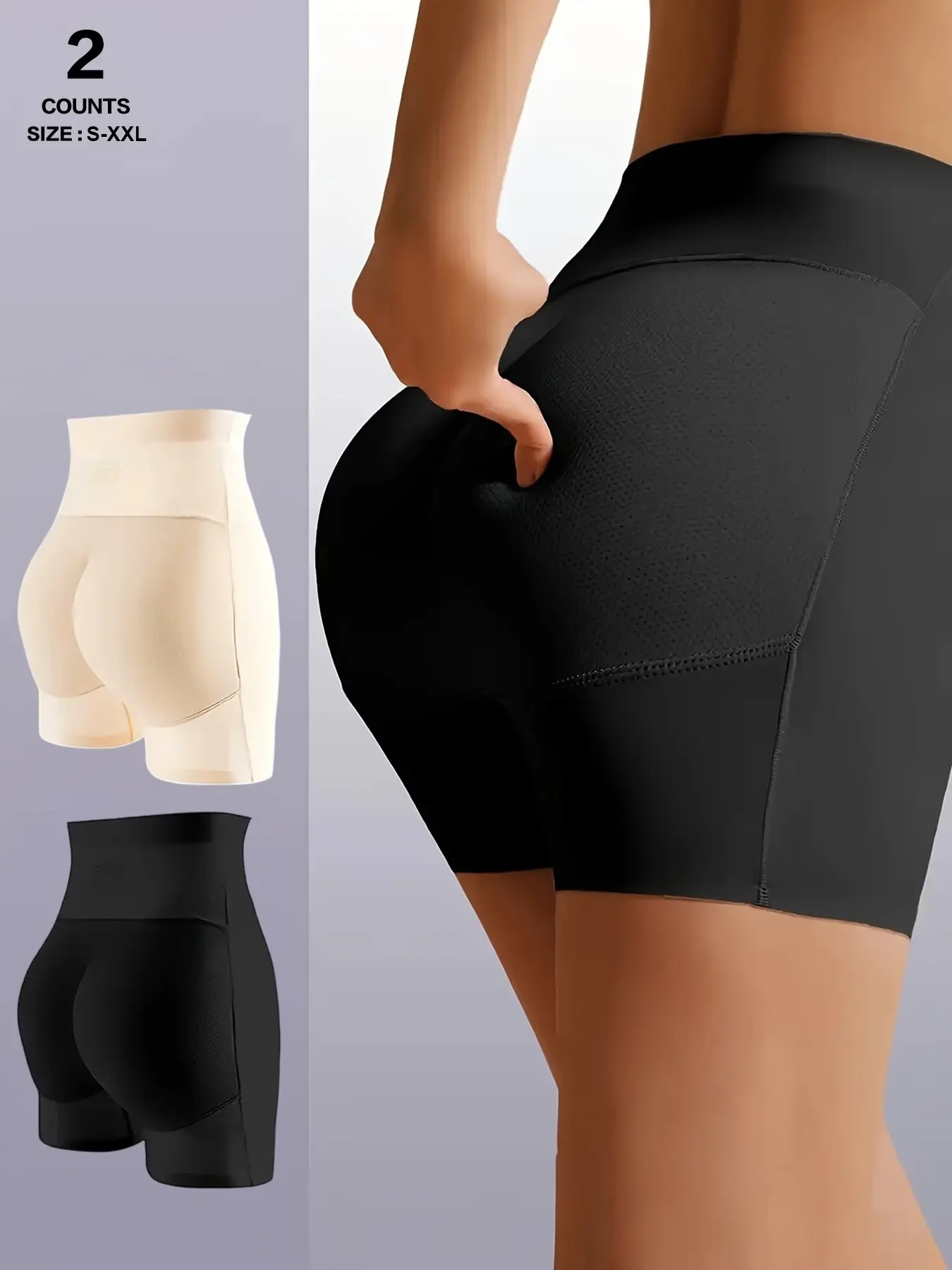 Women's Butt Lifter & Hip Pads Shaper Shorts, Fajas Tummy Control, Tummy & Waist Control, High Waist Elastic Skinny Trousers, All Seasons Casual Wear, Shapewear, Underwear, Clothes