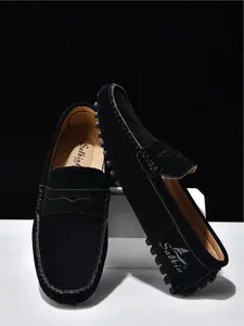 Men's Suede Driving Loafers, Multi-Colors, Slip-On Casual Moccasins, Comfortable Flat Shoes