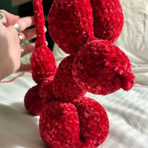 Balloon Dog w/ Long Tail Crocheted Stuffed Animal