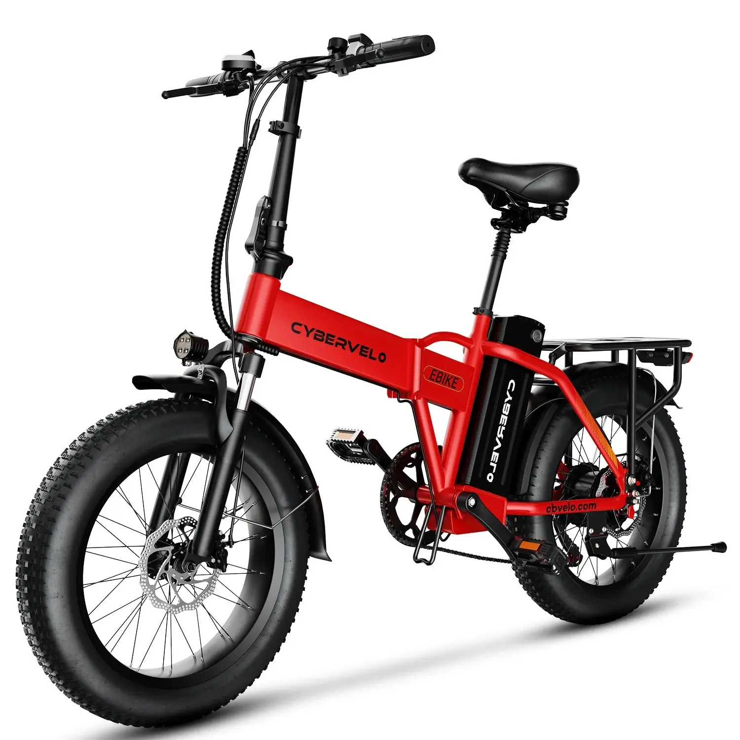 EK4 1000W Peak Foldable Electric Bike –  Up to 80 Miles, 48V Removable Battery, 20" Fat Tire E-Bike