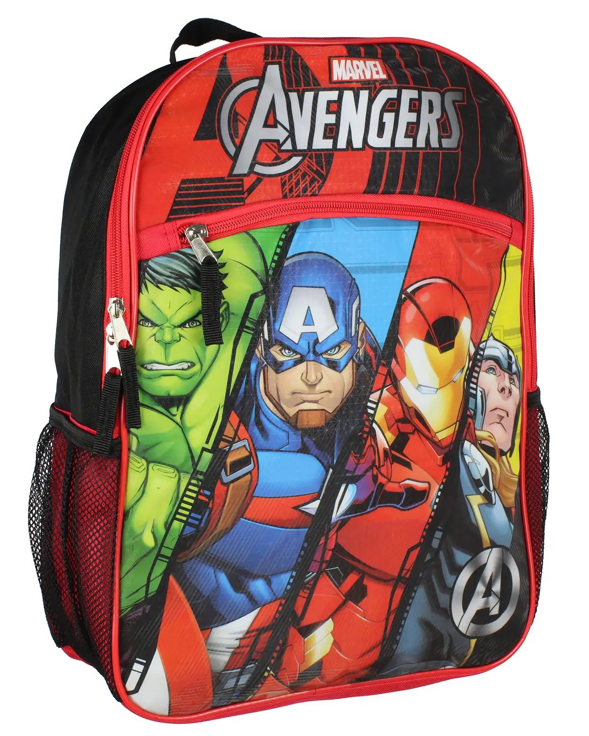 Marvel Avengers Backpack Iron Man Thor Hulk Captain America Travel  16" Backpack, School Backpack, Heroes