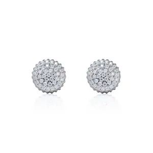 9mm Moissanite Cluster Earrings (Approx. 1.55CT) – 925 Sterling Silver Screw Back