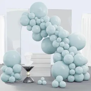 PartyWoo Dusty Blue Balloons 140pcs Different Sizes of 18 12 10 5 Inch Light Blue Aqua Boho Balloon Arch Kit Garland for Graduation Baby Shower Gender Reveal Birthday Party Decorations Blue-F28