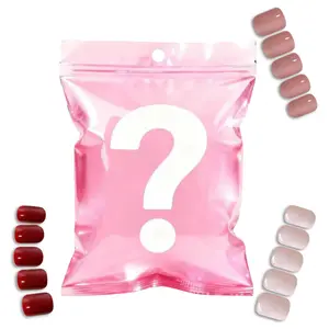 Short Oval Press On Nails Mystery Blind Box | Random  Aesthetic Nail Sets（The packaging shown in the picture is for reference only. The product is exactly the same as the picture.）