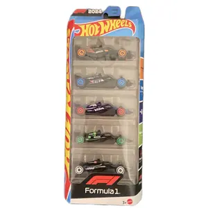 Hot Wheels Formula 1 F1 5-Pack Racing Set McLaren BWT Alpine Visa Sauber Haas 1:64 Die-Cast Cars
