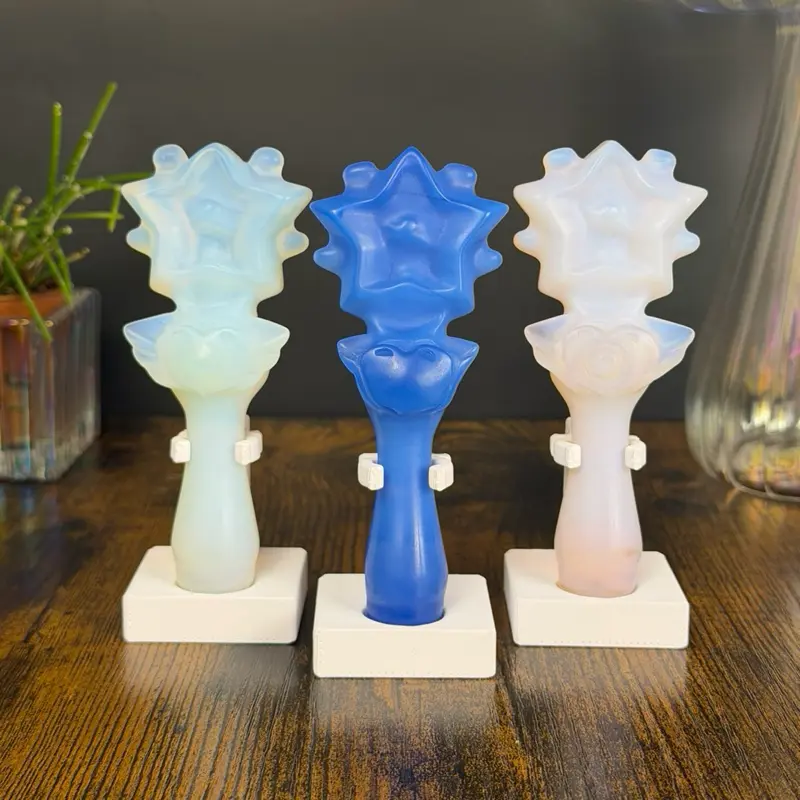 Opalite Magical Girl Wand with Display Stand