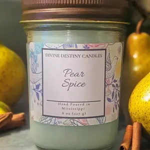 Pear Spice 8 oz Candle Scent