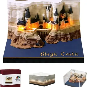 Bestselling Harry Potter 3D Paper Carving Calendar Sticky Notes - Desktop Decoration Gift