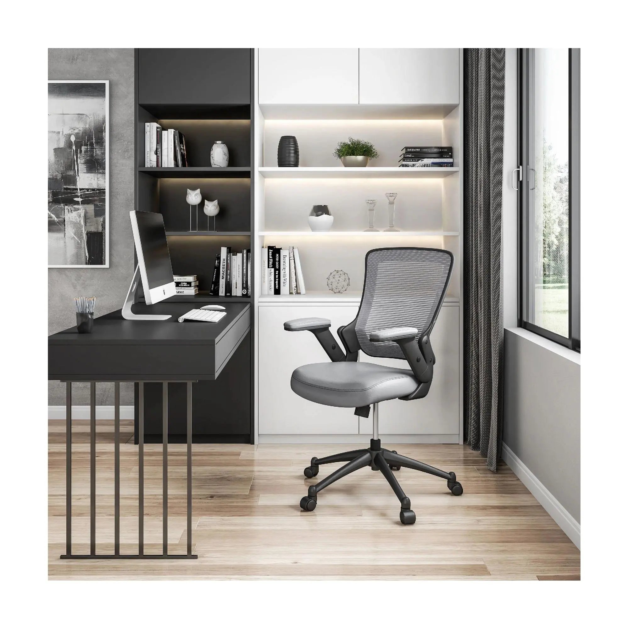 Techni Mobili Task Office Chair with Height Adjustable Arms
