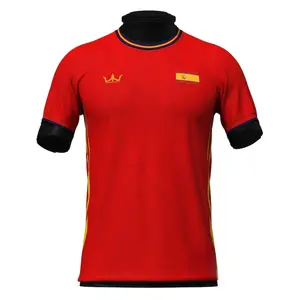 Spain Soccer Jersey 2026 Men Women Street Casual Fan Tee Loose Fit Red Kit Futbol Supporter Shirt Spring Summer Fall Comfort Wear Breathable