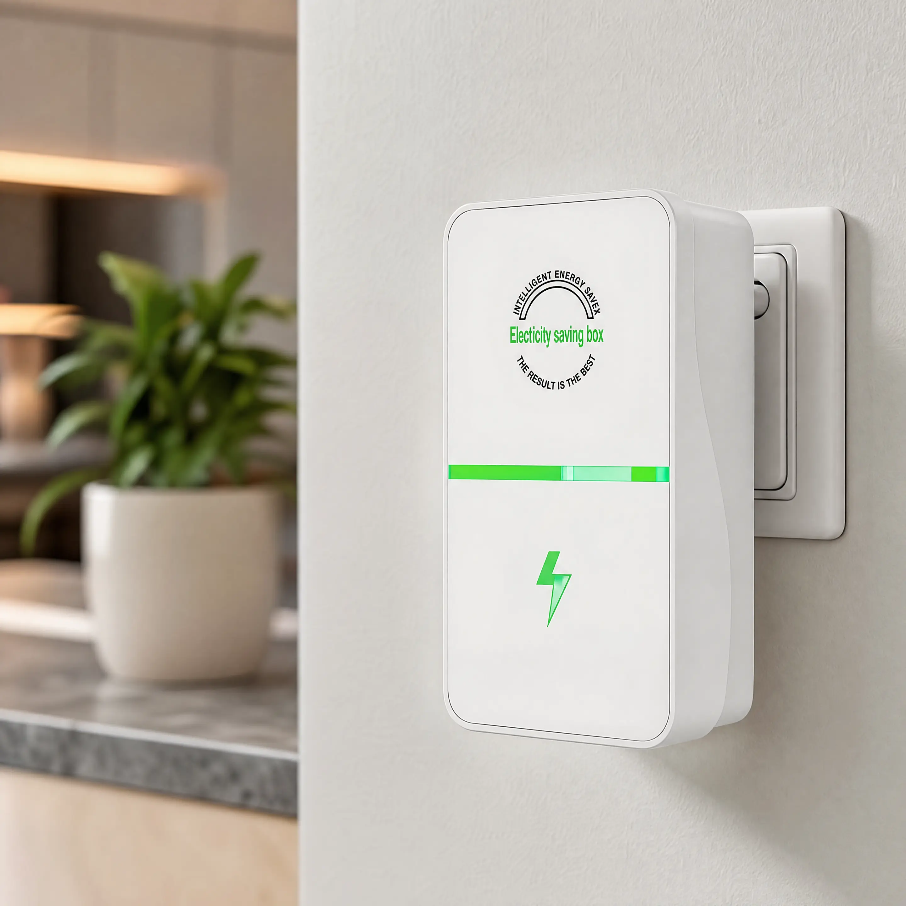 Smart Plug-in Power Management Device, Household Appliance Support Box for Refrigerator, AC, Office Equipment, Flame-Retardant Shell, Spike Suppression Design (8-Pack)