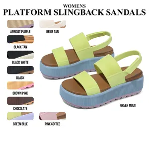 CYNLLIO Womens Platform Water Sandals Chunky Wedge Sole Open Toe Comfy Waterproof Summer Walking Beach Vacation Essentials Stylish Trendy Beachwear Shoes