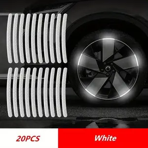 Car Wheel Reflective Sticker, Decal, Durable PET Material Safety Warning Sticker, Easy To Paste Sticker, Enhance Night Visibility Reflective Car Sticker, Automotive, Car Accessories