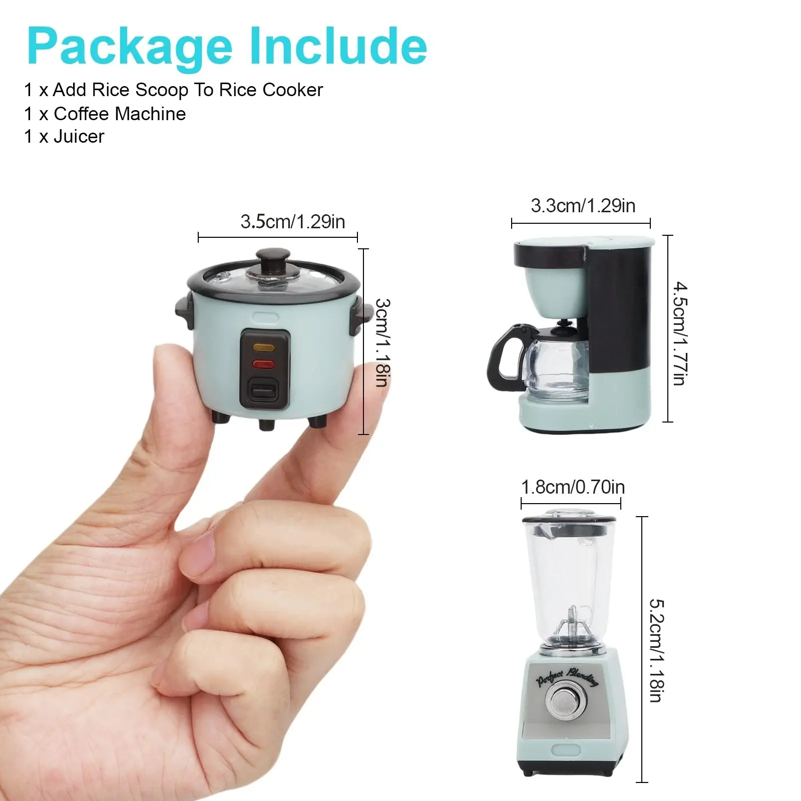 Miniature Dollhouse Kitchen Appliance Coffee Maker Juicer Rice Cooker Girl Gifts