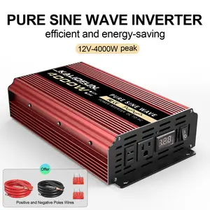 KALIOFUN 4000W/5000W/6000W Pure Sine Wave Power Inverter DC 12V to AC 110V Voltage Converter Car RV Truck Solar Emergency Home Backup Power Supply
