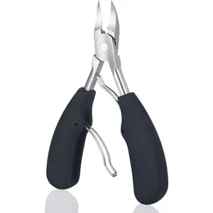 Nail Clipper for Men, Toenail Clippers for Thick Toenails Fingernail Clipper Toe Nail Clippers with Catcher Stainless Steel Nail Cutter Cuticle Trimmer Ingrown Toenail Treatment (Black) springtok