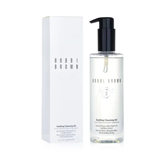 Bobbi Brown Soothing Cleansing Oil, Organic Olive & Flower-Infused Makeup Remover Cleanser, 200ml/6.7oz Cosmetic Facial Cleanser, Soft Skin