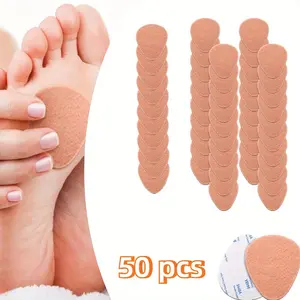 25 Pairs Felt Forefoot Pad 1/4 Inch Thick Ball of Foot Pain Relief Cushions Thickened Half Size Pad Metatarsal Pad for Men Women Fashion Accessories