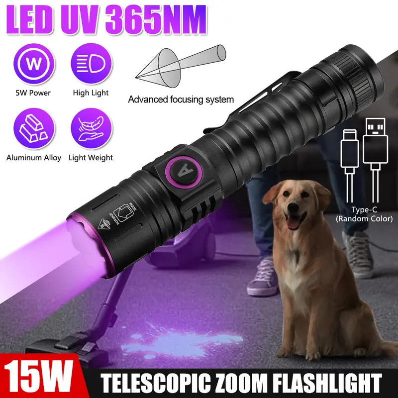 vansky uv flashlight black light Light Flashlight: 395nm 12 LED 2 Pack Ultraviolet Blacklight Mini Powerful Pet Urine Detector for Dog/Cat, Carpet Dry Stains Detection, Spot Scorpions, Resin Curing : Pet Focus on R Vansky 51 LEDs UV Flashlight